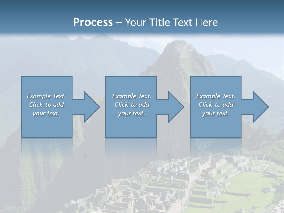 The Lost Incan City Of Machu Picchu Near Cusco, Peru. PowerPoint Template