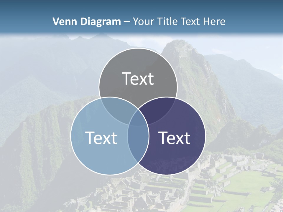 The Lost Incan City Of Machu Picchu Near Cusco, Peru. PowerPoint Template