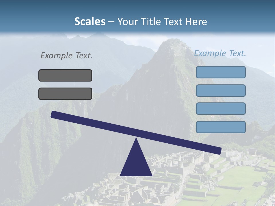 The Lost Incan City Of Machu Picchu Near Cusco, Peru. PowerPoint Template