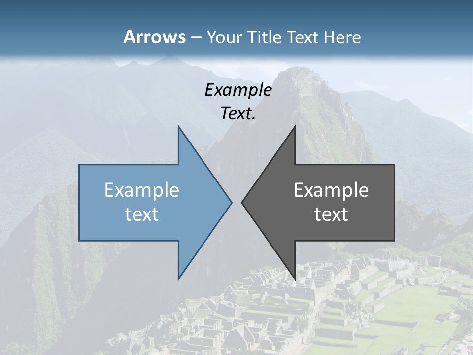 The Lost Incan City Of Machu Picchu Near Cusco, Peru. PowerPoint Template