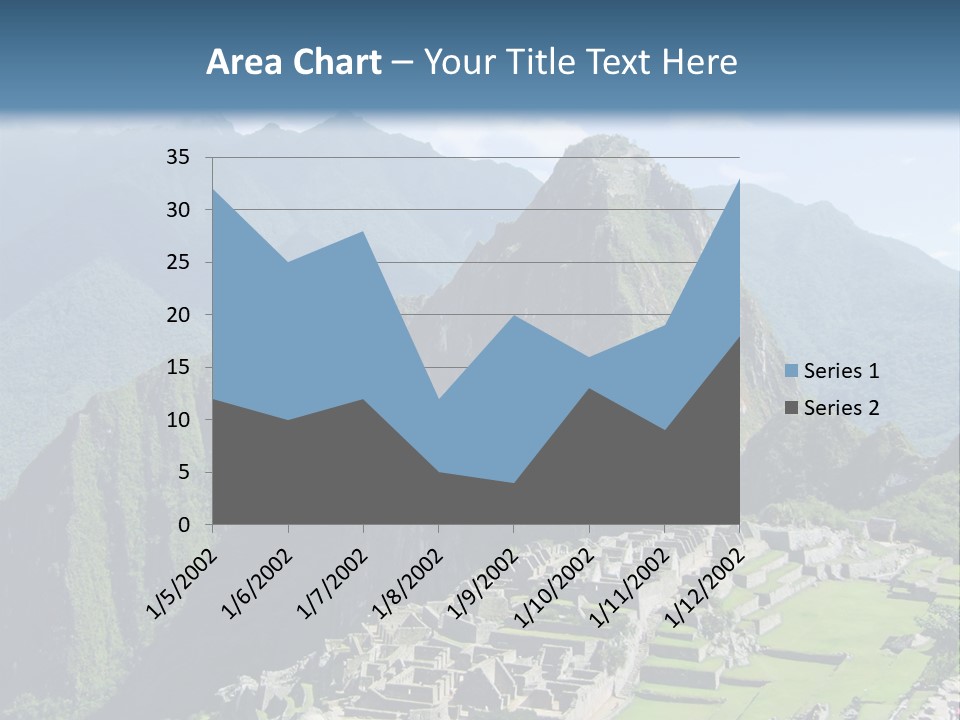 The Lost Incan City Of Machu Picchu Near Cusco, Peru. PowerPoint Template