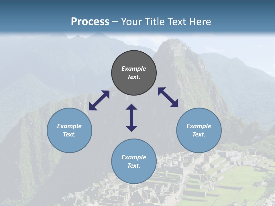 The Lost Incan City Of Machu Picchu Near Cusco, Peru. PowerPoint Template