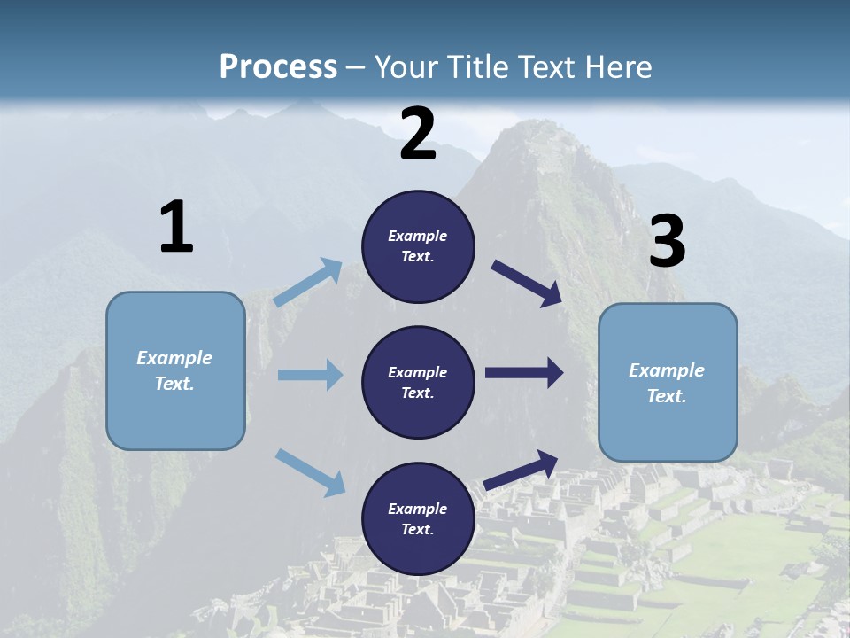 The Lost Incan City Of Machu Picchu Near Cusco, Peru. PowerPoint Template