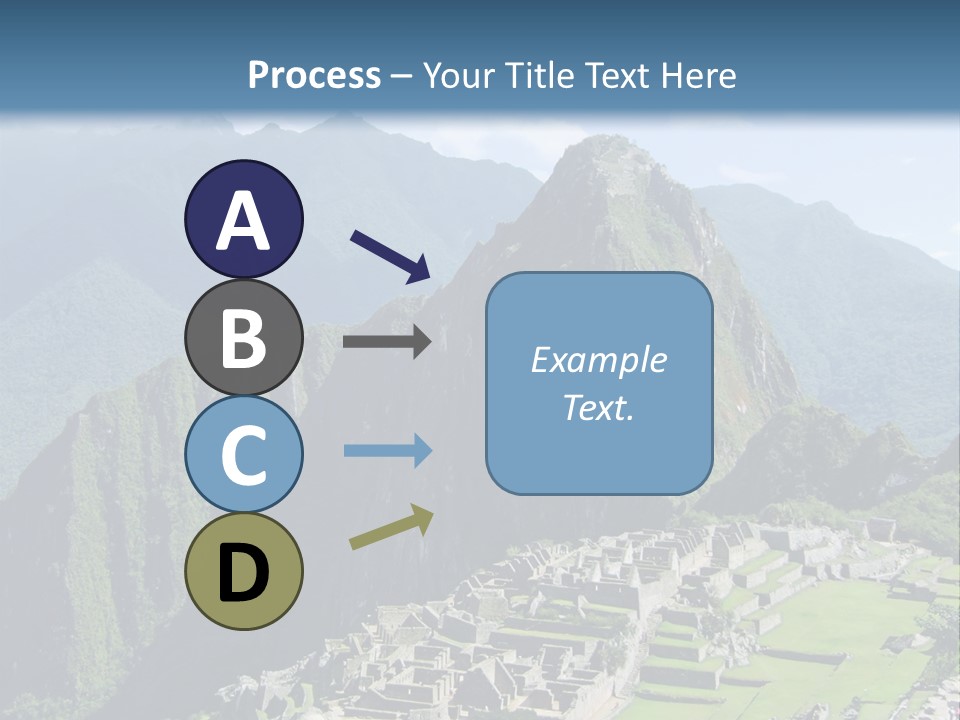 The Lost Incan City Of Machu Picchu Near Cusco, Peru. PowerPoint Template