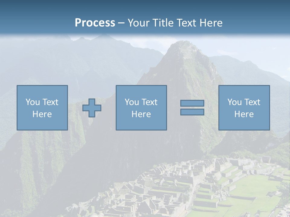 The Lost Incan City Of Machu Picchu Near Cusco, Peru. PowerPoint Template