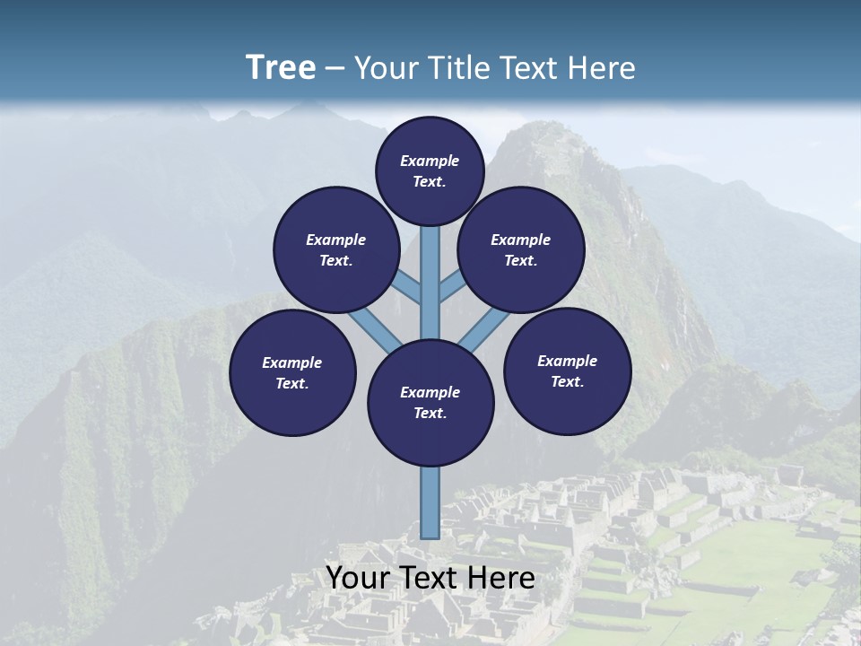 The Lost Incan City Of Machu Picchu Near Cusco, Peru. PowerPoint Template