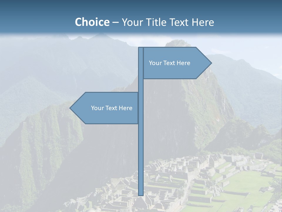 The Lost Incan City Of Machu Picchu Near Cusco, Peru. PowerPoint Template