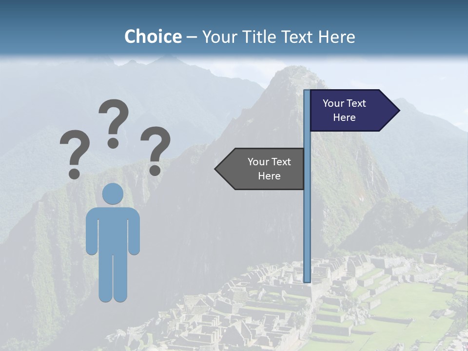 The Lost Incan City Of Machu Picchu Near Cusco, Peru. PowerPoint Template