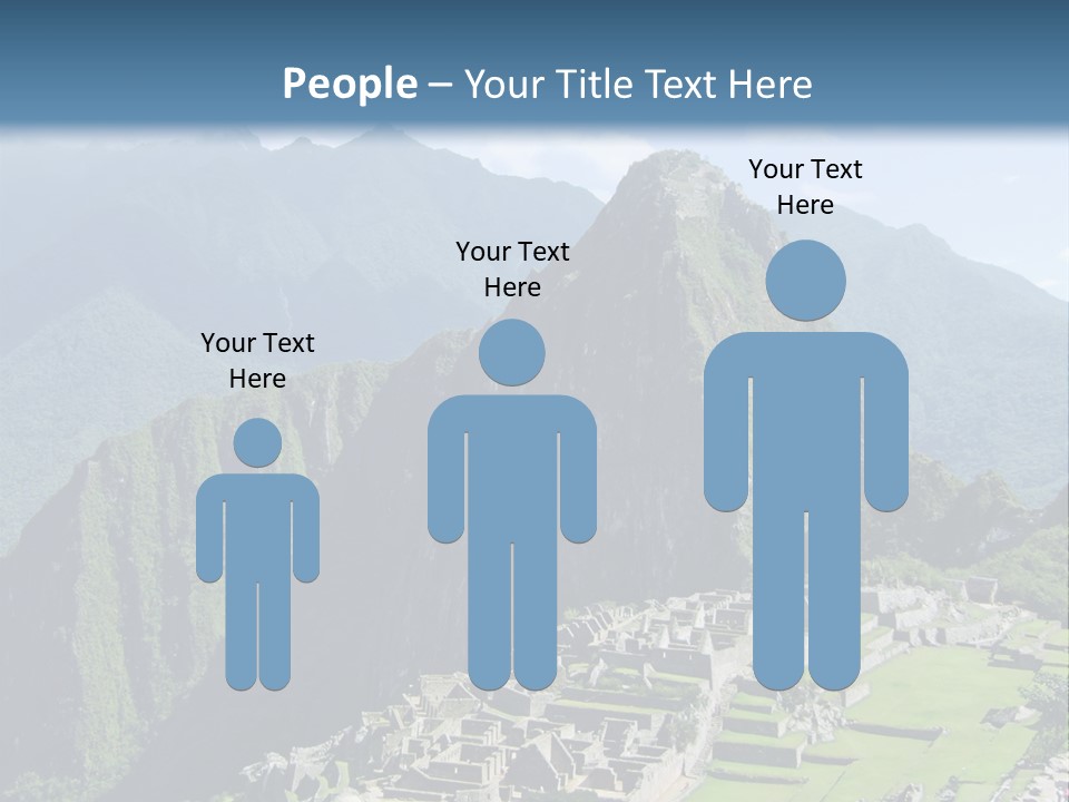 The Lost Incan City Of Machu Picchu Near Cusco, Peru. PowerPoint Template