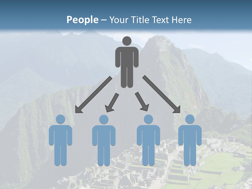 The Lost Incan City Of Machu Picchu Near Cusco, Peru. PowerPoint Template