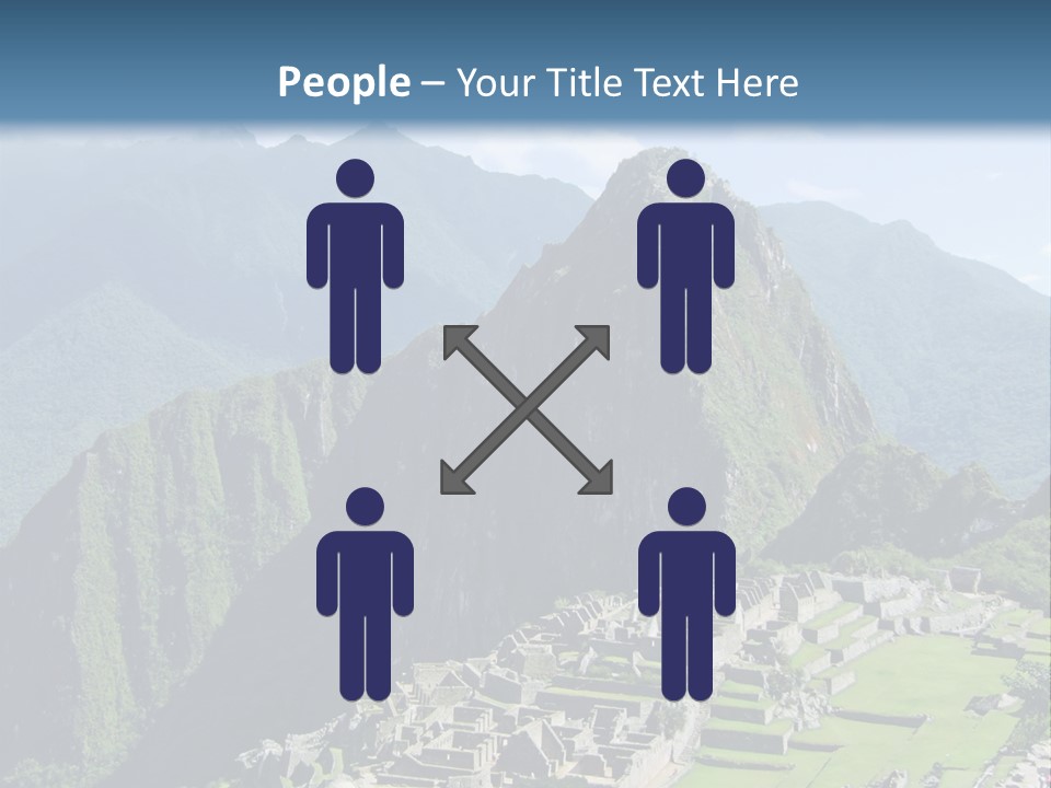 The Lost Incan City Of Machu Picchu Near Cusco, Peru. PowerPoint Template