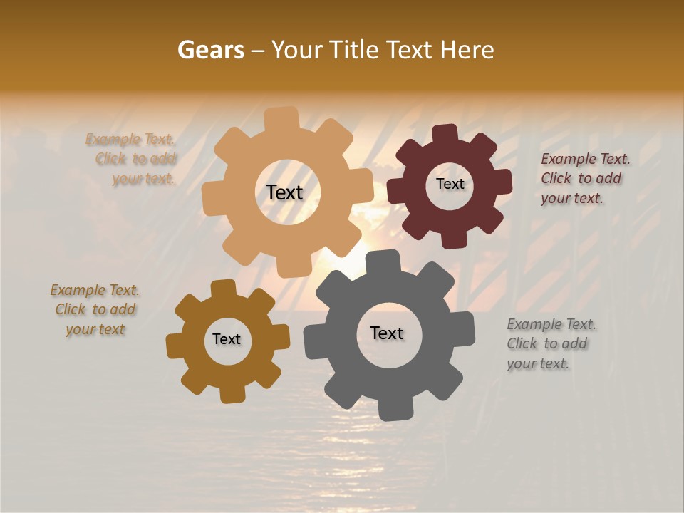 A Sunset Over The Ocean With Palm Leaves PowerPoint Template