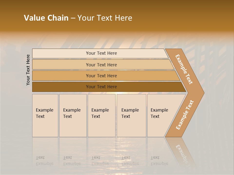 A Sunset Over The Ocean With Palm Leaves PowerPoint Template