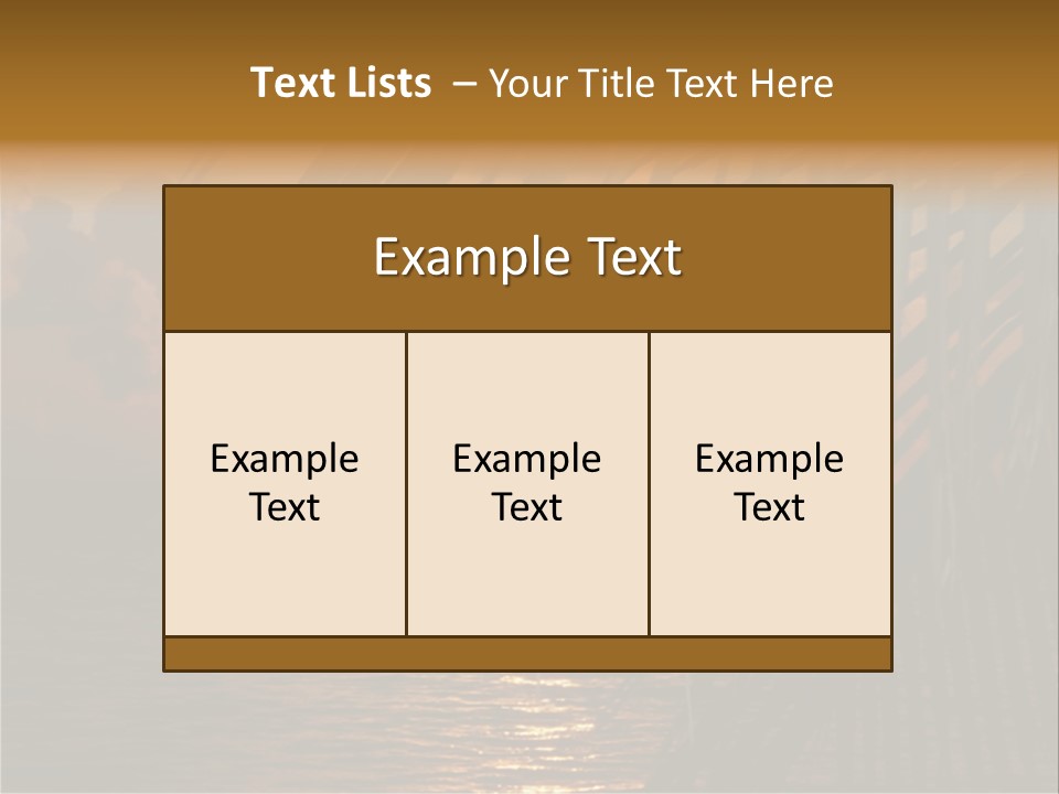 A Sunset Over The Ocean With Palm Leaves PowerPoint Template