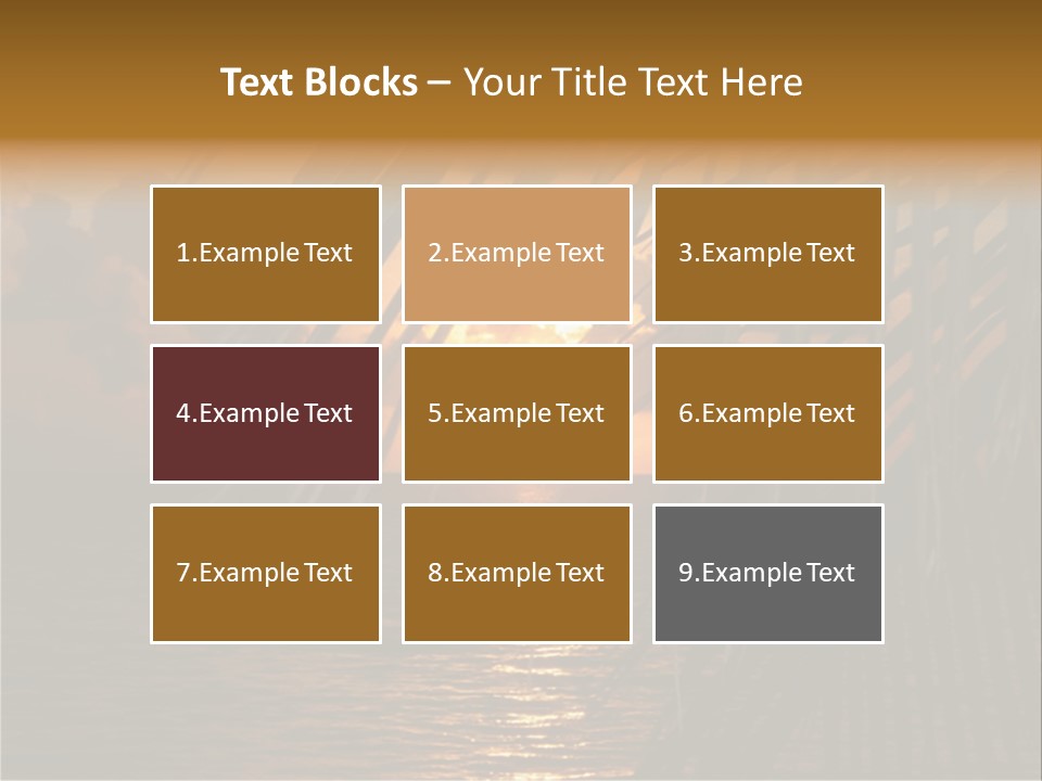 A Sunset Over The Ocean With Palm Leaves PowerPoint Template