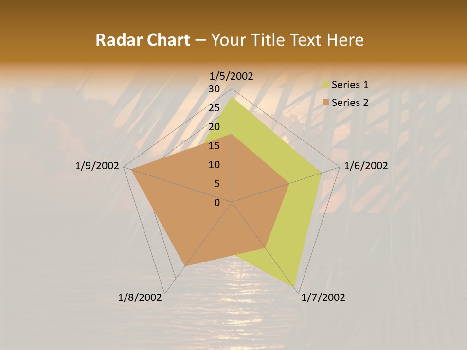 A Sunset Over The Ocean With Palm Leaves PowerPoint Template