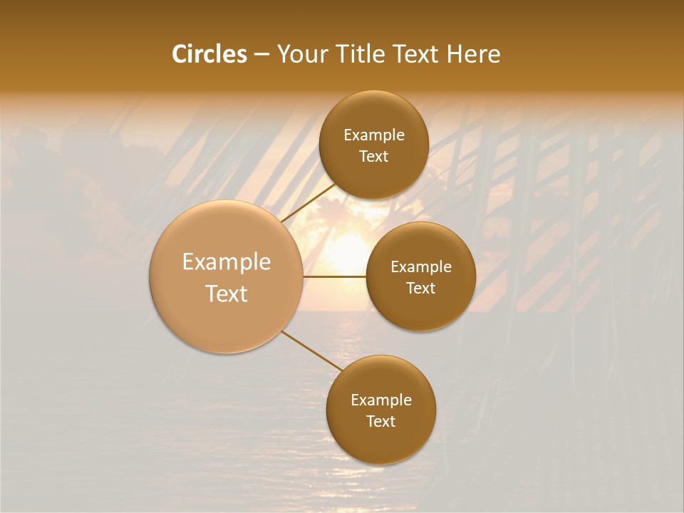 A Sunset Over The Ocean With Palm Leaves PowerPoint Template