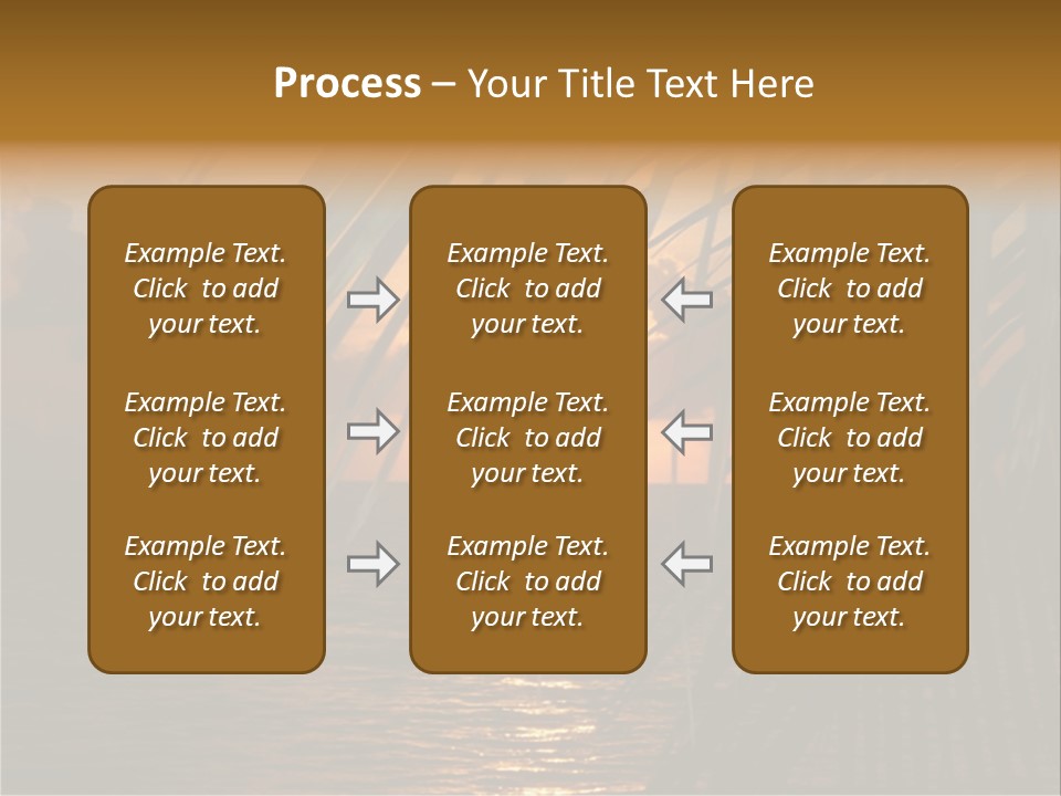 A Sunset Over The Ocean With Palm Leaves PowerPoint Template
