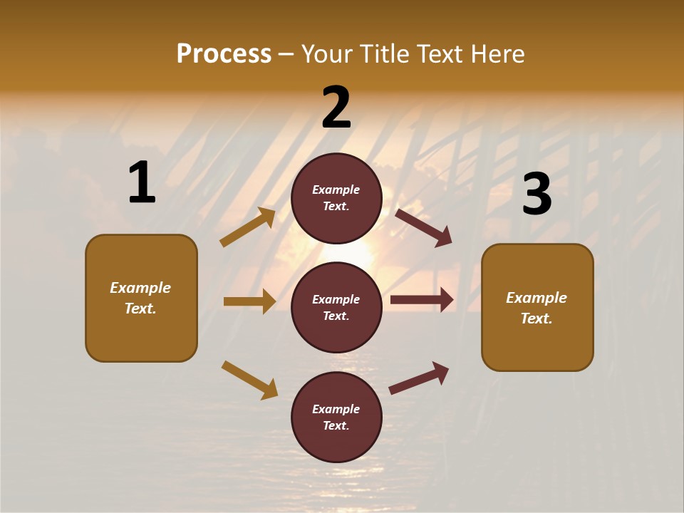 A Sunset Over The Ocean With Palm Leaves PowerPoint Template