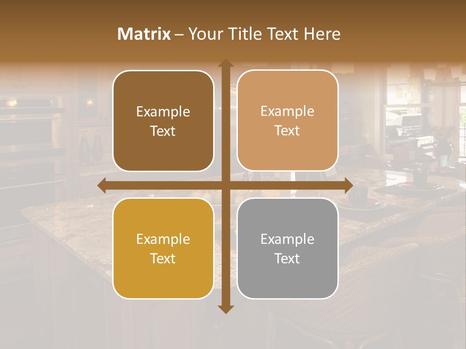 Luxury House With Regal Elegant Kitchen Room PowerPoint Template