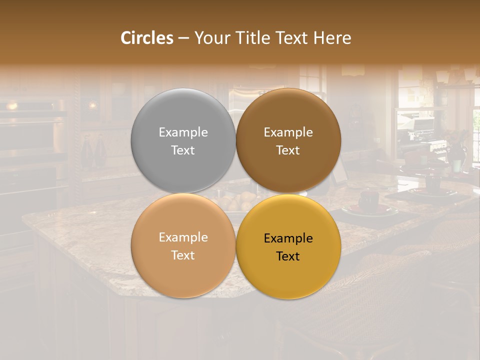 Luxury House With Regal Elegant Kitchen Room PowerPoint Template