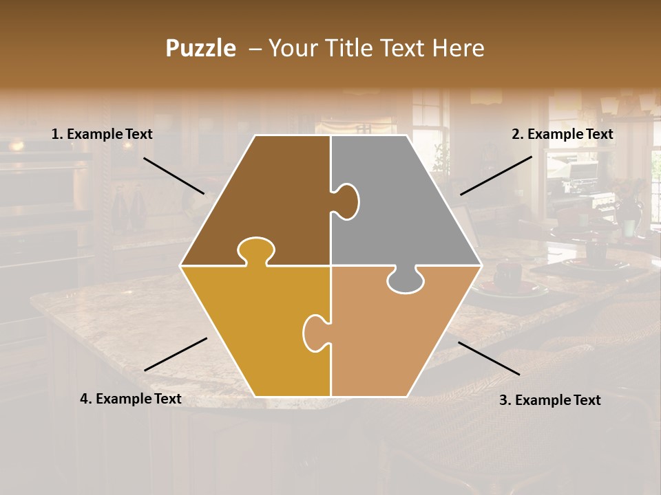 Luxury House With Regal Elegant Kitchen Room PowerPoint Template