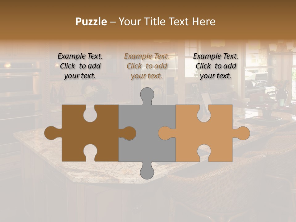 Luxury House With Regal Elegant Kitchen Room PowerPoint Template