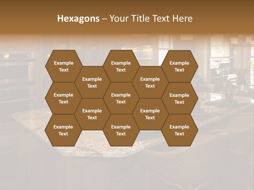 Luxury House With Regal Elegant Kitchen Room PowerPoint Template