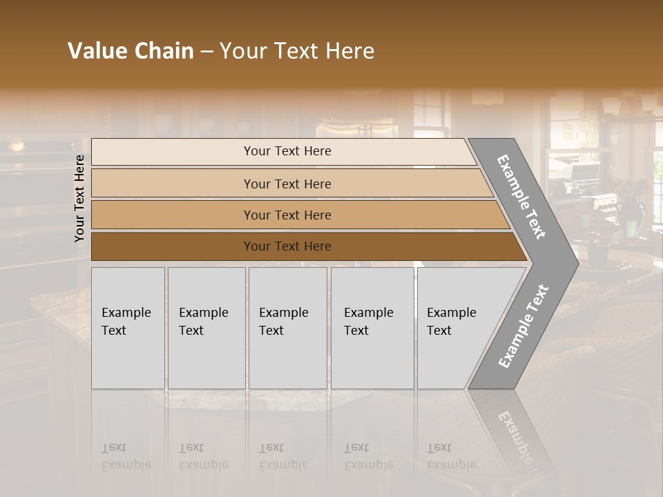 Luxury House With Regal Elegant Kitchen Room PowerPoint Template