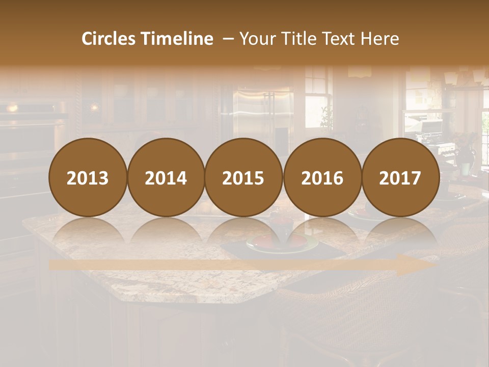 Luxury House With Regal Elegant Kitchen Room PowerPoint Template