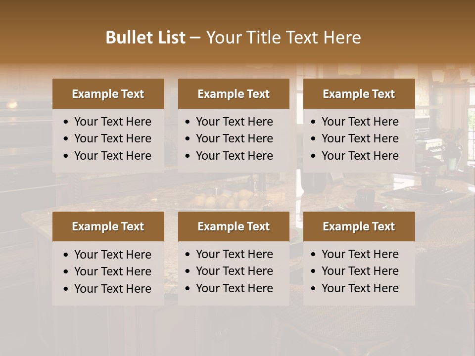 Luxury House With Regal Elegant Kitchen Room PowerPoint Template