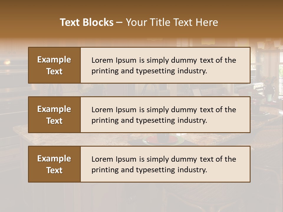 Luxury House With Regal Elegant Kitchen Room PowerPoint Template