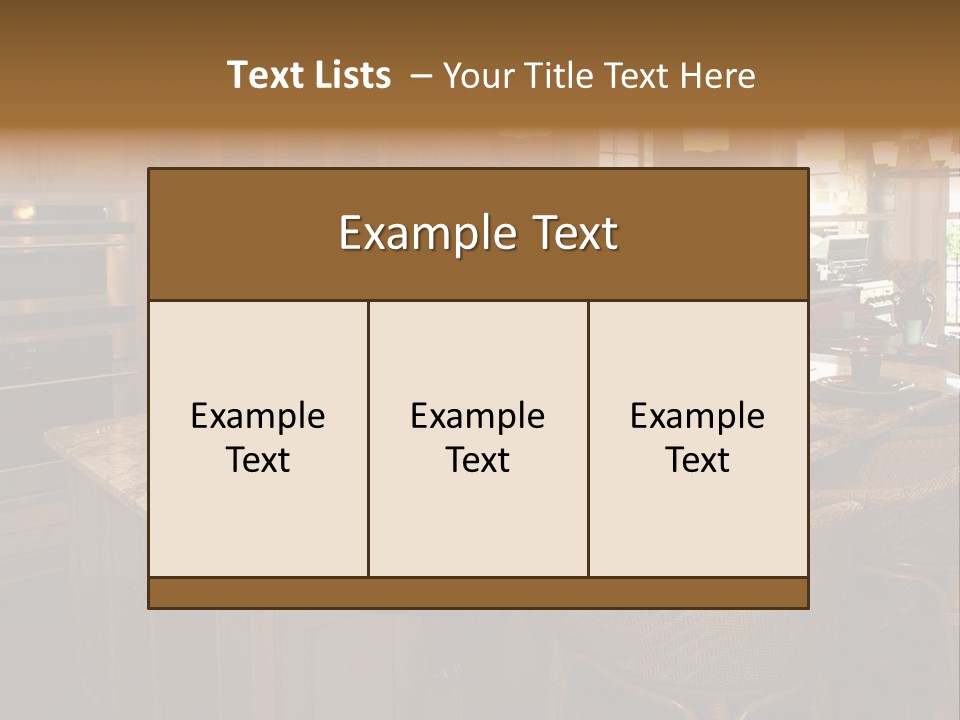 Luxury House With Regal Elegant Kitchen Room PowerPoint Template