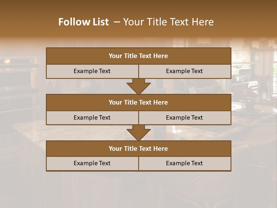 Luxury House With Regal Elegant Kitchen Room PowerPoint Template