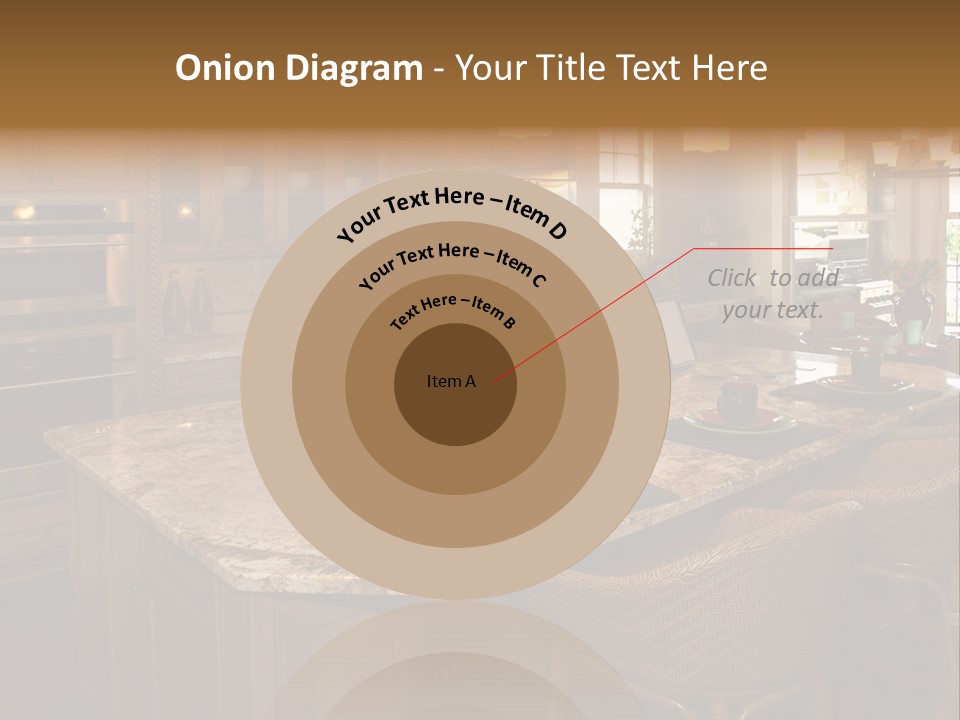 Luxury House With Regal Elegant Kitchen Room PowerPoint Template