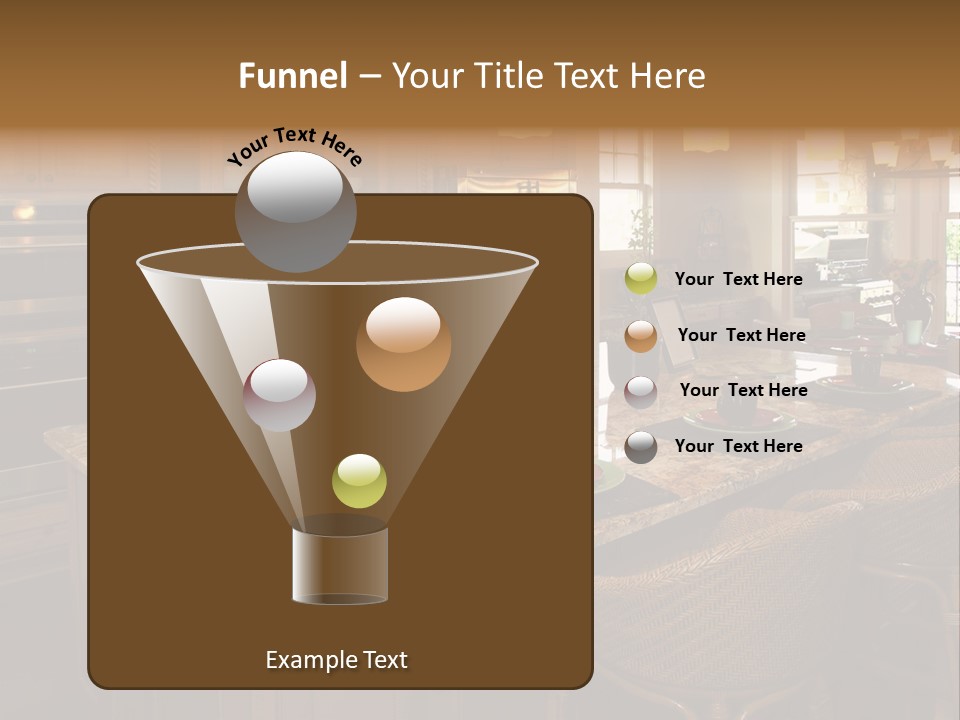 Luxury House With Regal Elegant Kitchen Room PowerPoint Template