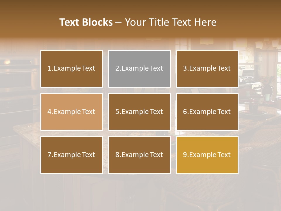 Luxury House With Regal Elegant Kitchen Room PowerPoint Template