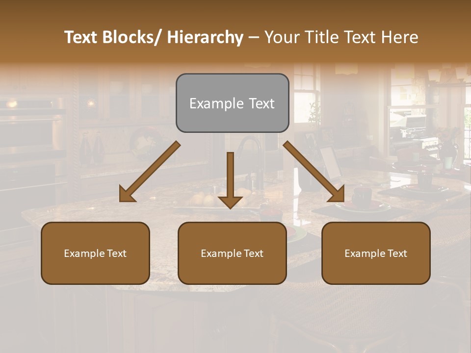 Luxury House With Regal Elegant Kitchen Room PowerPoint Template