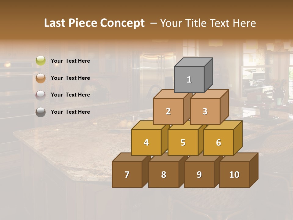 Luxury House With Regal Elegant Kitchen Room PowerPoint Template