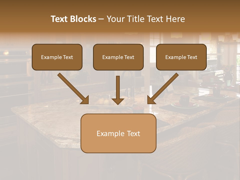 Luxury House With Regal Elegant Kitchen Room PowerPoint Template