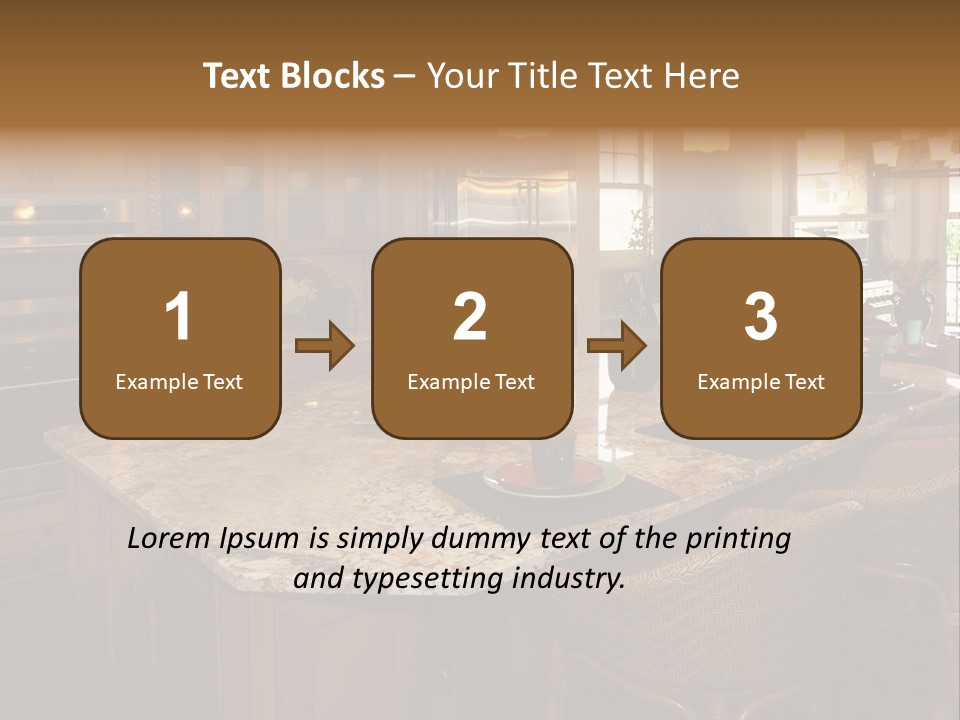 Luxury House With Regal Elegant Kitchen Room PowerPoint Template