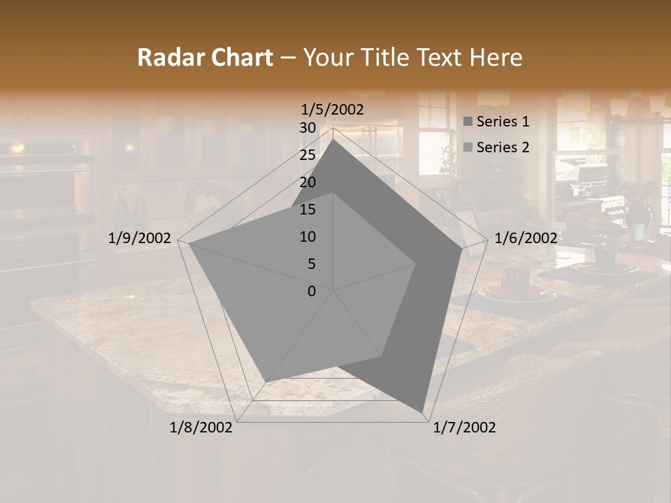 Luxury House With Regal Elegant Kitchen Room PowerPoint Template