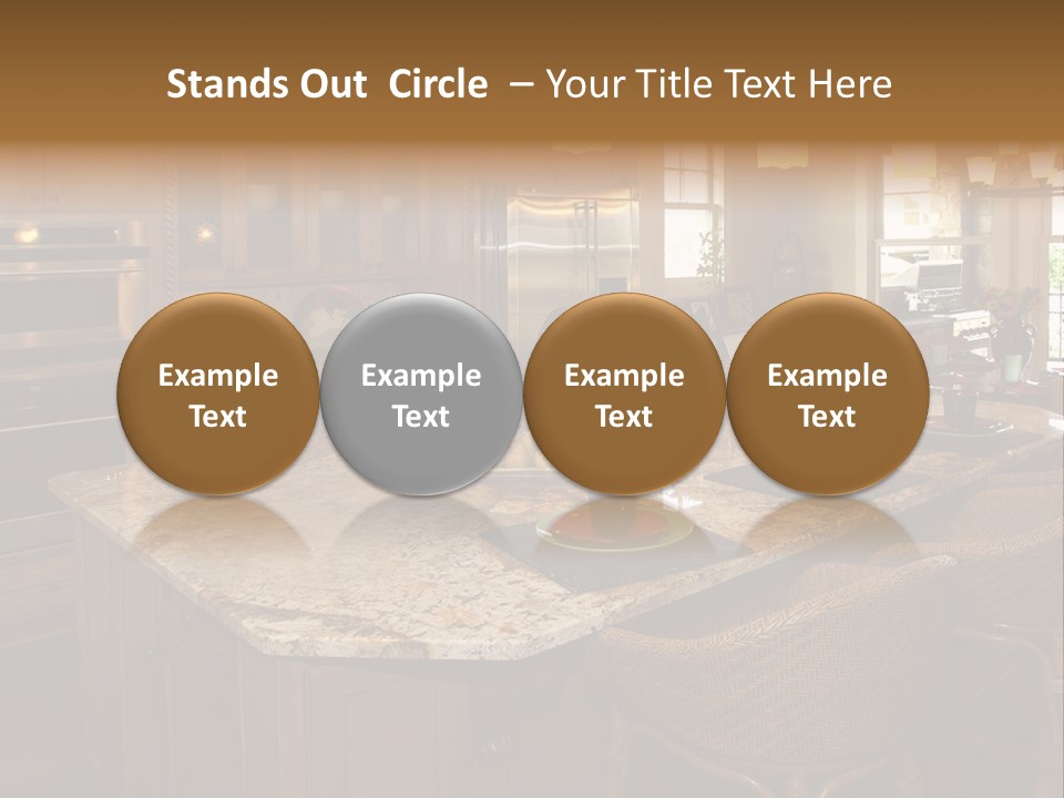 Luxury House With Regal Elegant Kitchen Room PowerPoint Template