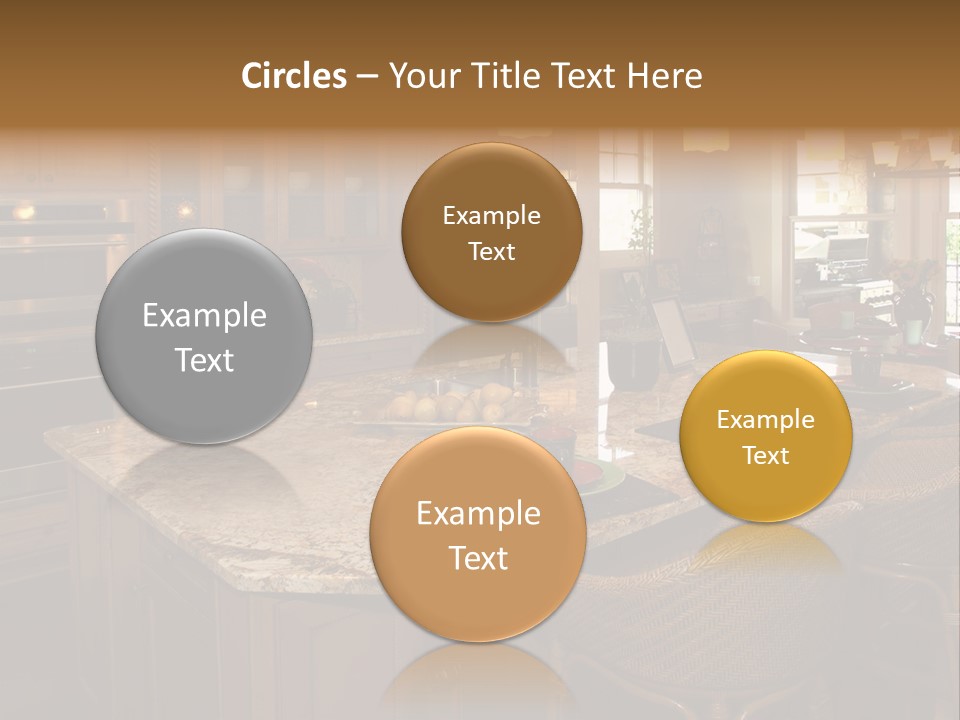 Luxury House With Regal Elegant Kitchen Room PowerPoint Template