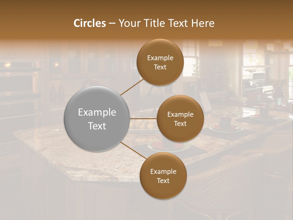 Luxury House With Regal Elegant Kitchen Room PowerPoint Template