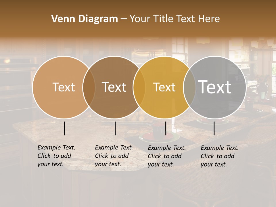 Luxury House With Regal Elegant Kitchen Room PowerPoint Template