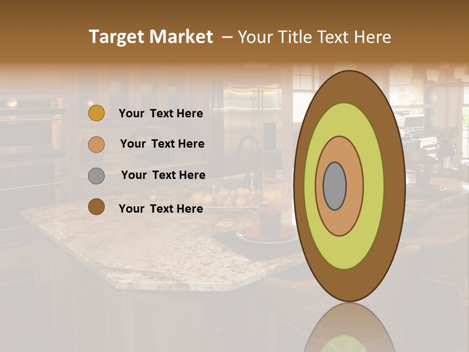 Luxury House With Regal Elegant Kitchen Room PowerPoint Template