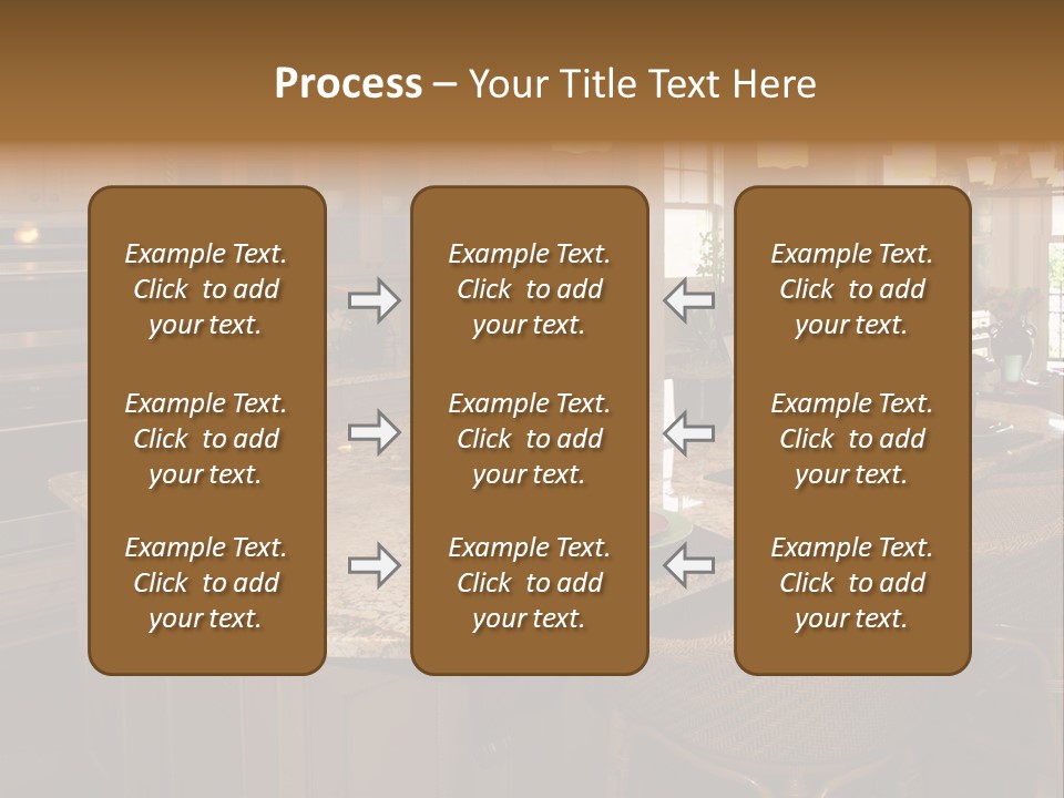 Luxury House With Regal Elegant Kitchen Room PowerPoint Template