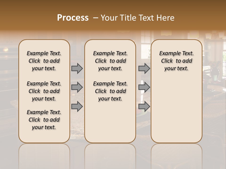 Luxury House With Regal Elegant Kitchen Room PowerPoint Template