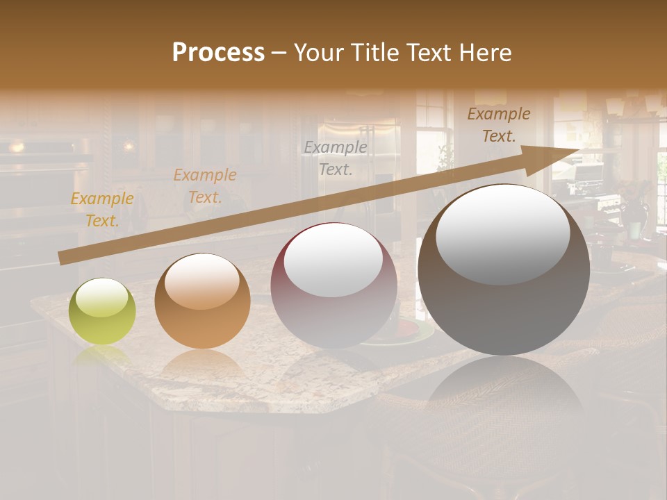 Luxury House With Regal Elegant Kitchen Room PowerPoint Template